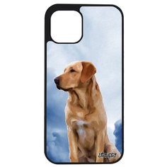 Противоударный чехол на смартфон // Apple iPhone 12 Pro Max // "Лабрадор" Животные Стиль, Utaupia, голубой