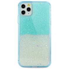 Чехол для iPhone 11Pro Max Ombre clear stars силикон+гель (Голубой) Pastila