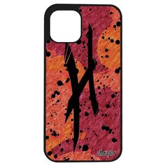 Противоударный чехол на смартфон // Apple iPhone 12 Pro Max // "Знак зодиака Рыбы" Созвездие Каллиграфия, Utaupia, оранжевый