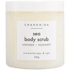 Скраб для тела антицеллюлитный с ароматом лаванды и розмарина, CHARONIKA Sea body scrub lavander/rosemary