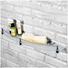 Полка стеклянная с бортиком WasserKRAFT Kammel K-8344