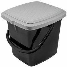 Ящик- табурет универсальный малый черный Plast Team