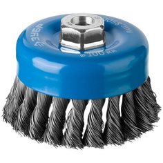 Зубр "Профессионал". Щетка чашечная для УШМ, плетеные пучки стальной проволоки 0,5мм, 100ммхМ14 35275-100_z02