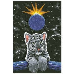 Алмазная мозаика Паутинка Лунный тигренок, 30*45 см (ПАУ. М340)