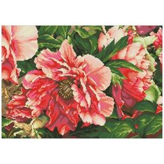Алмазная мозаика Паутинка Яркие пионы, 50*35 см (ПАУ. М226)