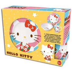 Набор посуды Stor Hello Kitty в подарочной упаковке, 3 предмета