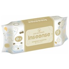 Салфетки Inseense влажные для детей с лосьоном, липучка, 22 шт., 1 уп.