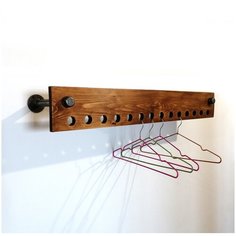 Настенная вешалка для прихожей в стиле "Лофт" Декор Цех