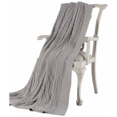 Tivolyo home LUNA вязаный плед серый