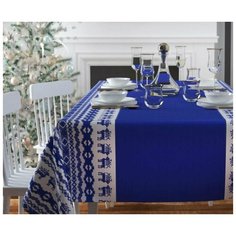 Скатерть Рождественский узор2, размер: 145 х 120 Сирень