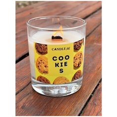 COOKIES / Печенье - свечи с деревянным фитилем /аромасвечи из соевого воска / свечи из соевого воска/ аромасвечи / свечи / Свечи ароматические/ свеча ароматическая / свеча ароматическая и свечи CANDLE ME