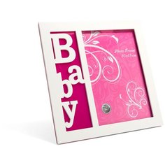 Стеклянная рамка для фотографии 10х15, фоторамка детская, baby, розовая GF 2709