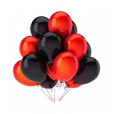 Воздушные шары "Черный/красный" (20 шт. 25 см.) Волшебный мир