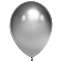 Набор воздушных шариков "Хром Серебро" 10 шт. 25 см. Волшебный мир