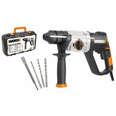Перфоратор WORX WX339 800 Вт, 2.5Дж. 0-1050 об/мин, 0-5300 уд/мин, Ф26мм, 3.3кг