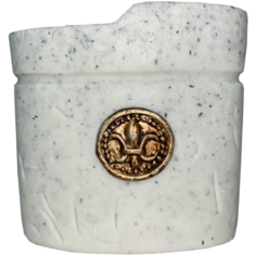 Стакан для зубных щеток, серый "Медальон" Rettal