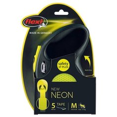 Поводок-рулетка Flexi New Neon tape M 5m 25kg Ремень