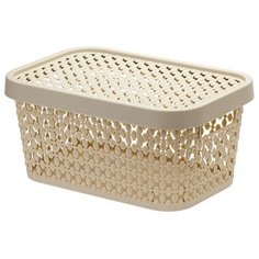 Коробка пирула 1,5 л с крышкой, цвет латте Idea (М Пластика)