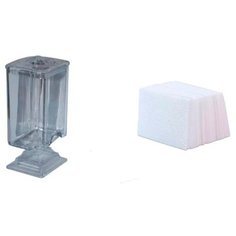 Набор, Подставка для маникюрных салфеток + Салфетки безворсовые, 500 шт, белые Irisk Professional