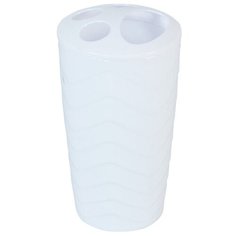 Стакан для щеток "Волна" белый Rettal