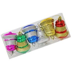 Набор елочных украшений "колокольчик" 6 шт. 7 см колор Rettal