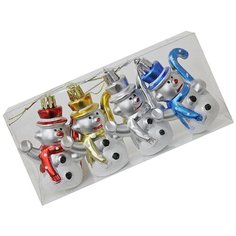 Набор елочных украшений "снеговик" 4 шт. 8 см колор Rettal