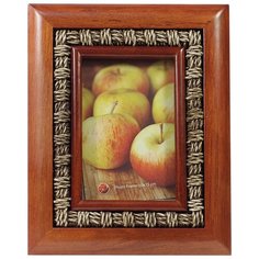 Деревянная фоторамка, рамка для фотографии 10х15, плетение ротанг, канат GF 2478