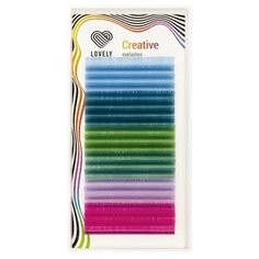 LOVELY Ресницы палитра "Пастель" - 20 линий (изгиб D; толщина 0,10; длина 13)