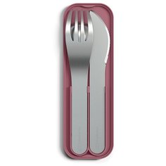 Набор из 3 столовых приборов в футляре MB Pocket blush Monbento