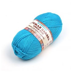 Пряжа для вязания камт Детская забава (20% микрофибра, 80% объемный акрил) 10х50г/140м цв.024 бирюза Камтекс