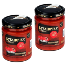 Томатная паста "Кубаночка" стекло 280г Набор из 2 шт