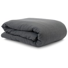 Пододеяльник изо льна темно- серого цвета Essential, 200х200 см Tkano