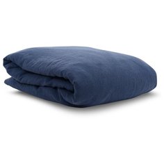 Пододеяльник изо льна темно- синего цвета Essential, 150х200 см Tkano
