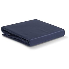 Простыня из сатина темно- синего цвета из коллекции Essential, 240х270 см Tkano
