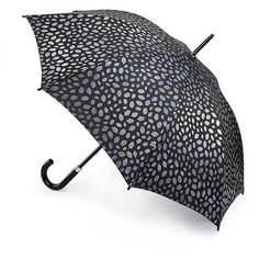 L764-3555 PewterSctteredLip (Губы серебро) Зонт женский трость Lulu Guinness Fulton