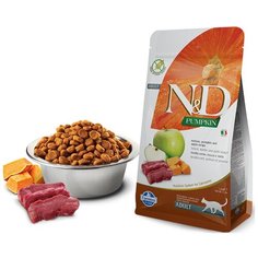 Сухой корм для кошек Farmina N&D, беззерновой, с олениной, с тыквой, с яблоком 1.5 кг