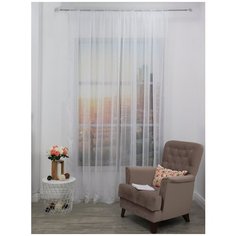 Штора Тюль Amore Mio Однотонный кристалон RR 01 ut 3,0*2,7 1 шт. Белый