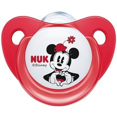 NUK Пустышка орт. Дисней "микки маус" силикон, разм.1 - Красн. Минни, конт.