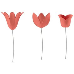 Декор для стен Bloomer 9 элементов коралловый Umbra