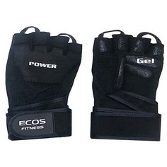 Перчатки атлетические, мужские, цвет - черный, размер: M, модель: SB-16-1057 Ecos