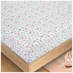 Простынь 60х120 на резинке трикотажная Бабочки Артдизайн