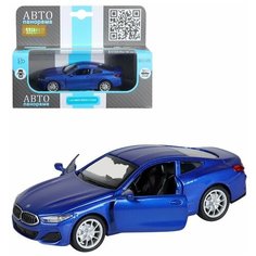 Машинка металлическая инерционная коллекционная М 1:44 ТМ "Автопанорама" BMW M850i Coupé, свет, звук, коллекция, игрушечная машина, игрушки для детей, игрушки для мальчиков, цвет синий, в/к 17,5 х 12,5 х 6,5 см