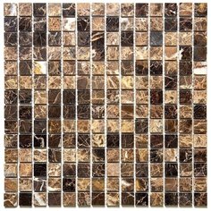 7M022-20P Emperador Dark Мозаика из мрамора Natural Adriatica коричневый квадрат глянцевый