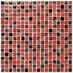 ICE-04 Стеклянная мозаика Natural Ice красный квадрат глянцевый