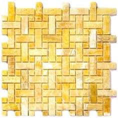 M073-CP Onyx Yellow Мозаика из оникса Natural London желтый прямоугольник квадрат глянцевый