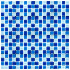 KM-009-1 Мозаика из стекла Natural Kimberly голубой синий квадрат