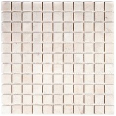 7M030-25T Crema Marfil Мозаика из натурального мрамора Natural Adriatica бежевый светлый квадрат матовый