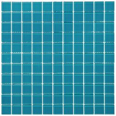 A-103 Мозаика из стекла Natural Color palette голубой квадрат глянцевый