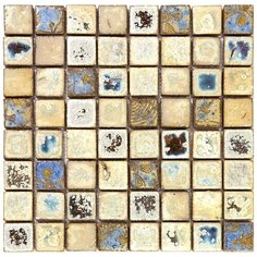 Vint-7-3 Испанская керамическая мозаика Gaudi Vintage бежевый светлый квадрат Natural Mosaic