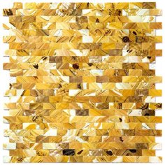 SMF-01-1225 Мозаика из ракушки Natural Shell желтый прямоугольник матовый